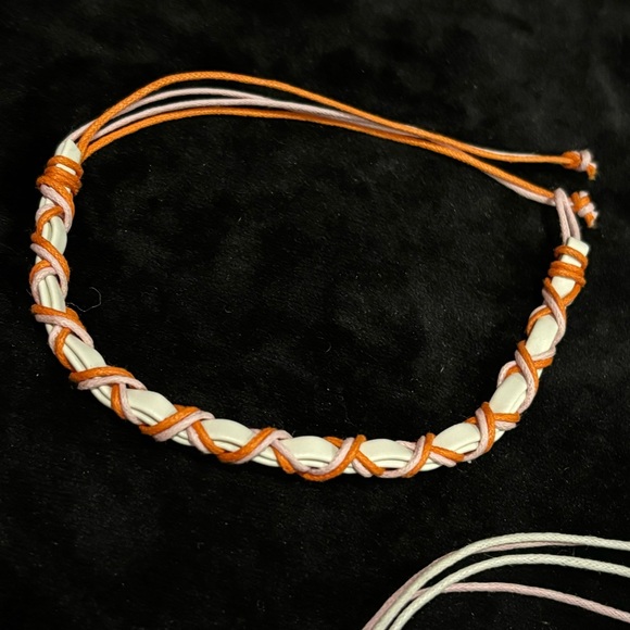 Handmade Handcrafted 3-Pack Braided Faux Leather & Twine Friendship Bracelets - Picture 2 of 5